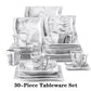 30/60-Piece Marble Porcelain Dinnerware Set
